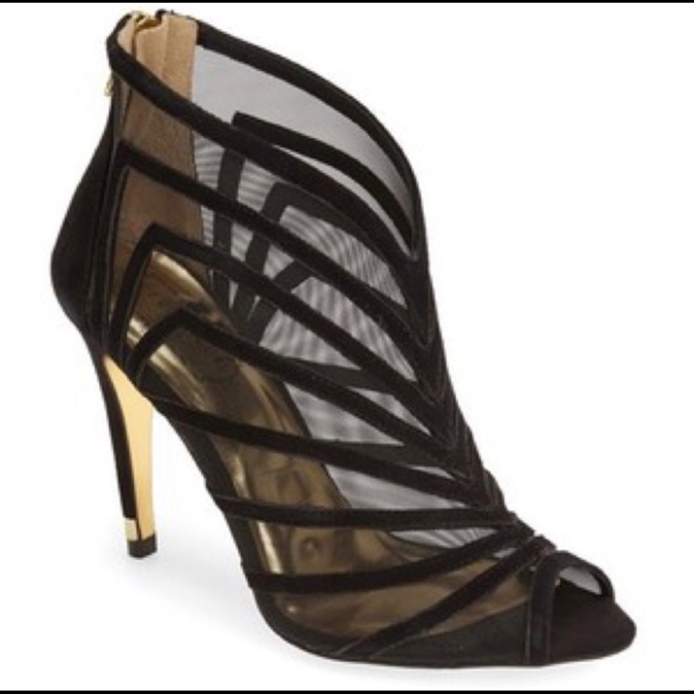 Ted Baker London Black Mesh Heels